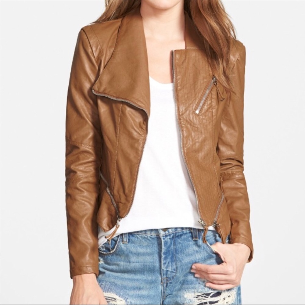 Faux leather jacket xs